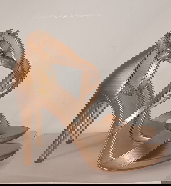 EXE Shoes Δερμάτινα Πέδιλα σε Απόχρωση Ροζ Χρυσού