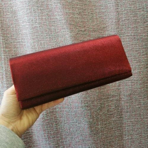 Evening bag like new, burgundy, handheld with strap
