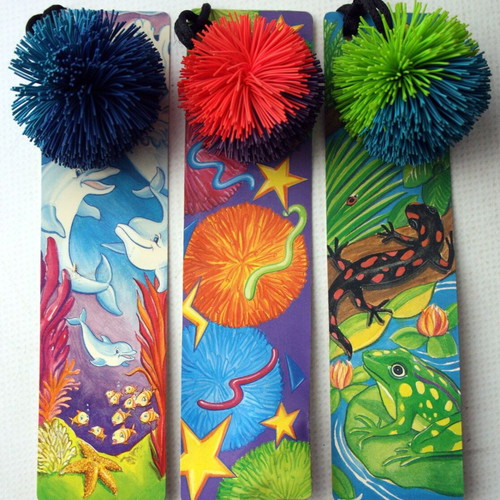 Koosh ball bookmarks vintage 90's Oddz On new, pack of 3