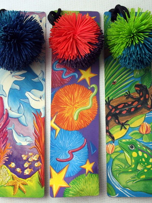 Koosh ball bookmarks vintage 90's Oddz On new, pack of 3