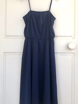 Vintage navy blue dress with spaghetti straps like new, sizes S/M