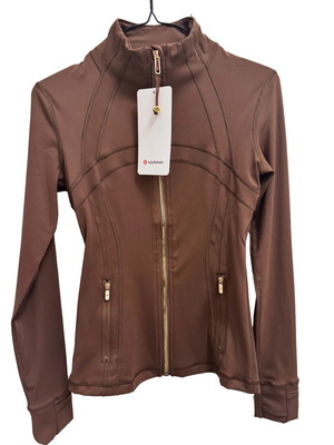 Lululemon Define Jacket καφέ με χρυσό φερμουάρ, καινούργιο