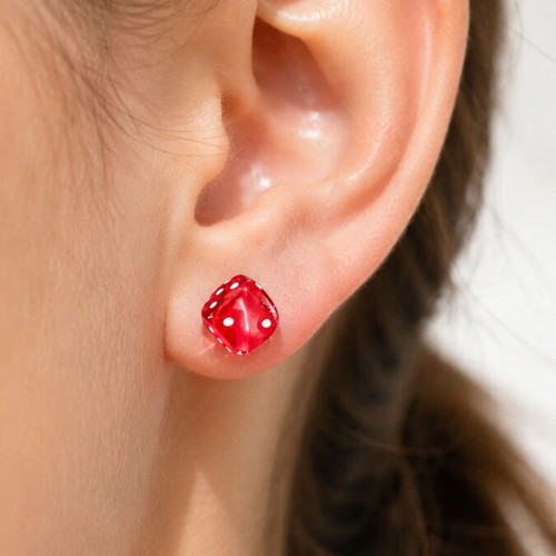 Y2K Handmade Lucky Dice Earrings in 4 Colors