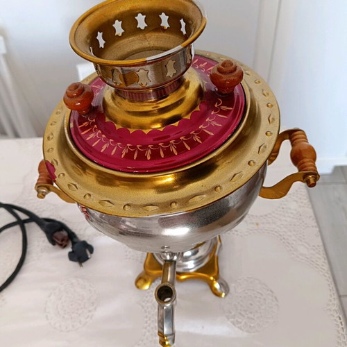 Russian samovar used, probably not working