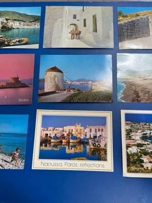 Collectible postcards Greek islands like new