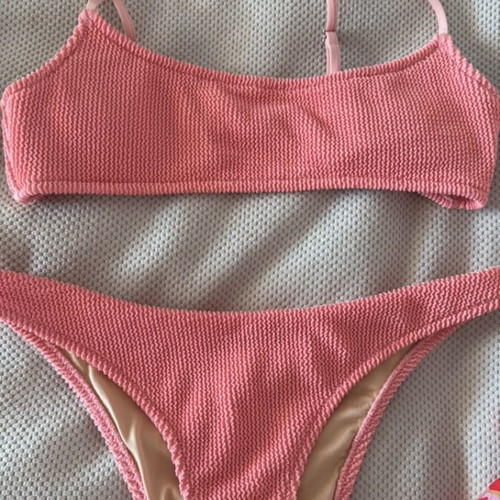Rythm swimsuit used, pink, size M with pareo