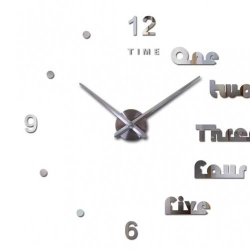 3D DIY Plastic Wall Clock Sticker Large Glossy with Numbers C1371