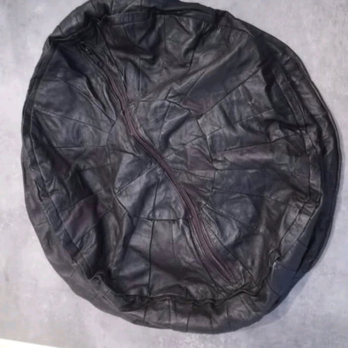 Leather pouf new without filling