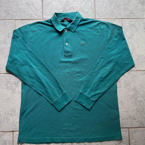 Robe di Kappa long sleeve polo shirt XL used, turquoise