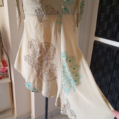 Lynne vintage blouse used, beige mint, size M