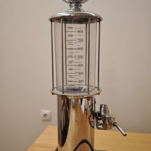 Drink dispenser with tap 1lt used vintage gas pump style