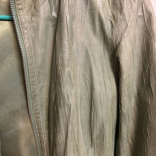 Brand new Leather Jacket in Unique Olive Color! no medium