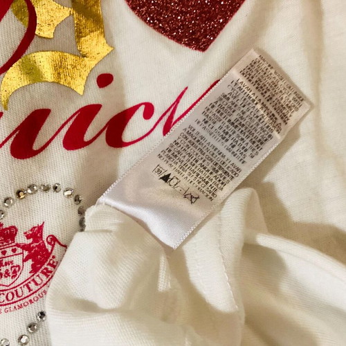 Juicy Couture T-shirt Large with rhinestones and glitter like new