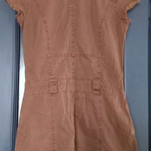 Mexx vintage denim dress with metal buttons like new, beige