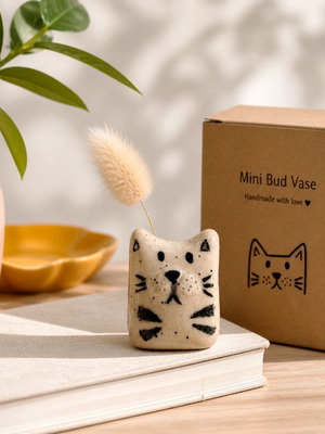 Miniature Bud Vase Kitty 3cm New