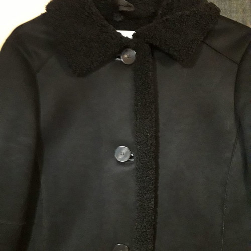 Zara coat used, black suede, size L
