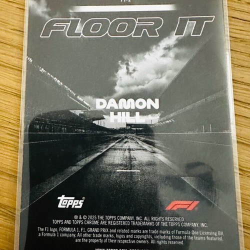 Damon Hill Floor IT insert like new - Topps Chrome F1 2025