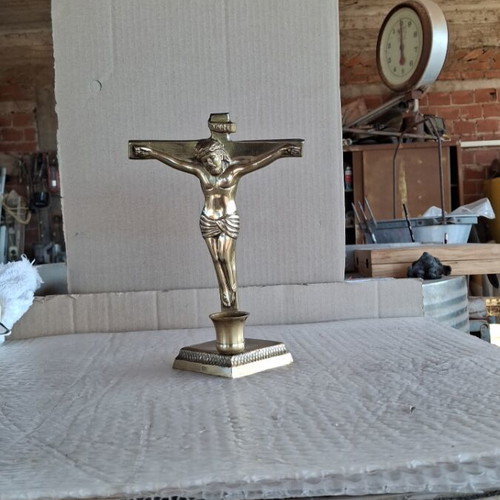 Crucifix Candle Holder like new, 15 cm height