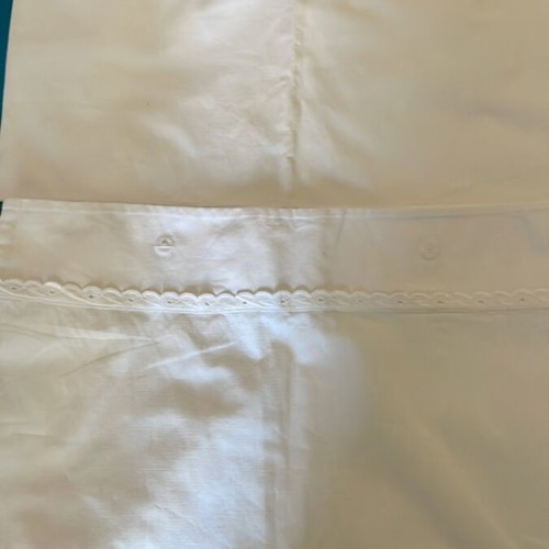 Pillowcases new with lace, set of 2, white 56x41cm