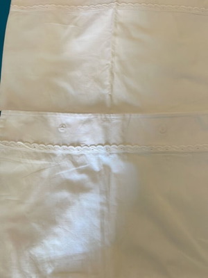Pillowcases new with lace, set of 2, white 56x41cm