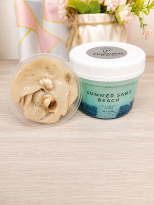 Summer Sand Beach Handmade Slime like new with crunchy topper