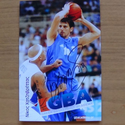 Συλλεκτικό σετ καρτών Greek Basketball Academy με αυθεντική υπογραφή Νίκου Χατζηβρέττα