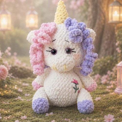 Handmade knitted unicorn new