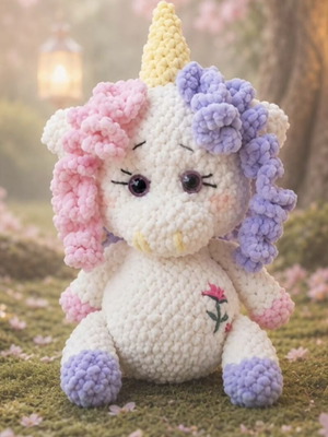 Handmade knitted unicorn new