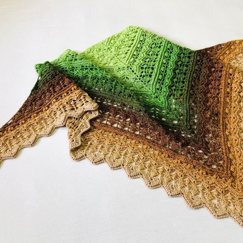 Knitted Vesna scarf new multicolor handmade