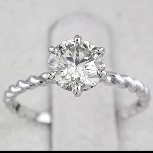 Alegras Legend solitaire ring 1.01 carat, new, white gold