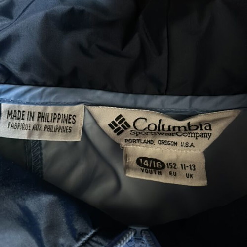 Shelter Columbia jacket like new, blue, sizes S and M