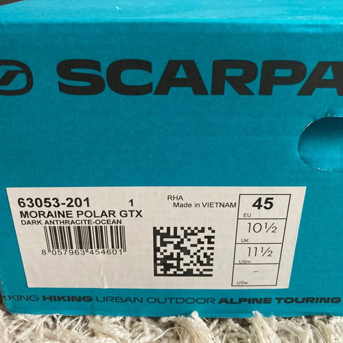 Scarpa Moraine Polar Gore-Tex boots new, size 45, black