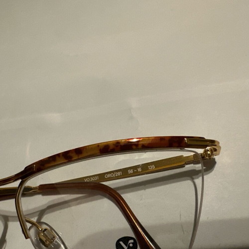 Vogue VO3031 ORO/281 Vintage Metal Eyeglass Frame with Tortoise Details