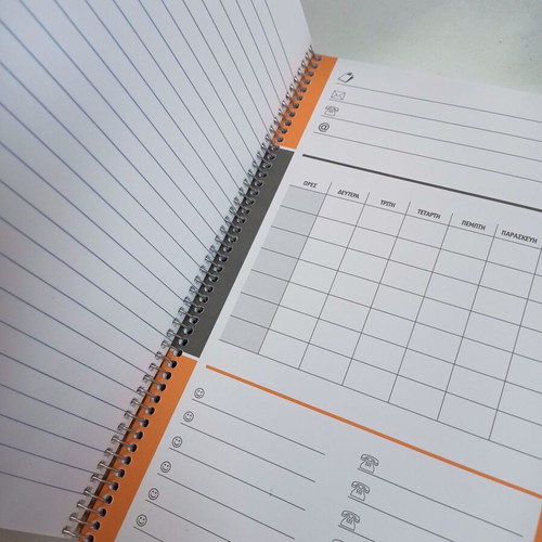 Spiral notebooks like new, 2 pieces, 18x24 cm, 4 subjects