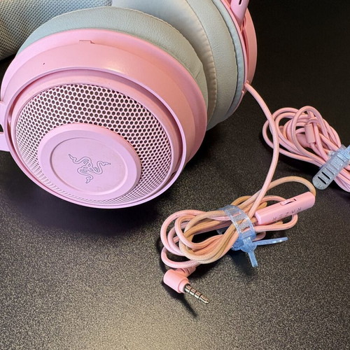 Razer Kraken Kitty Quartz Pink headset used, 3.5 mm jack