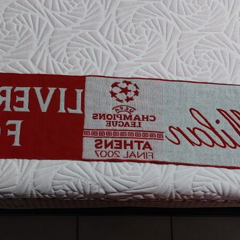 Champions League Final scarf A.C Milan-Liverpool F.C authentic, like new