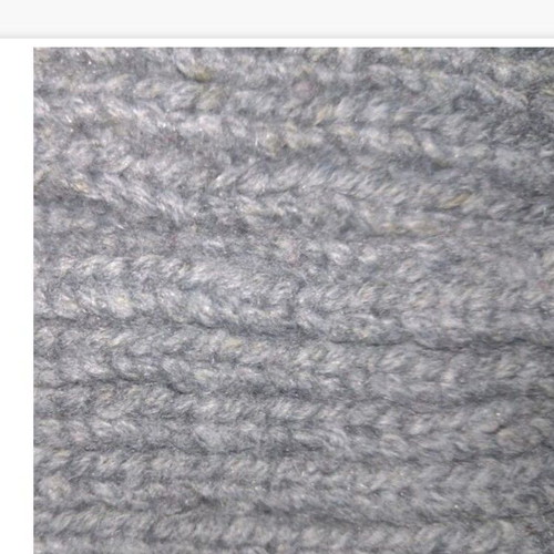 Fingerless gloves used, handmade knit, gray