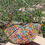 Handmade bag from magazine unused