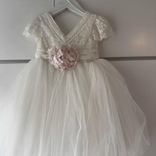 Baptism dress new with shoes and head accessories 12-24 months for girls