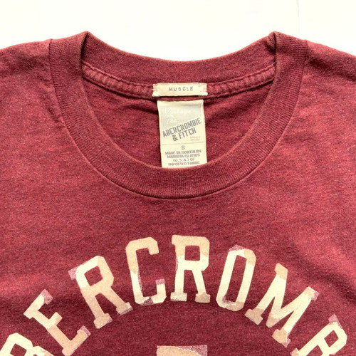 Abercrombie & Fitch Men's Muscle Fit T-shirt New Size S Red