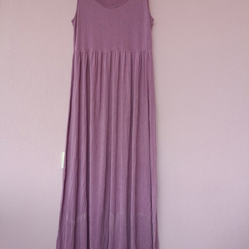 Authentic Apparel dress mauve pink with shirring
