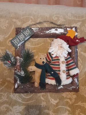 Wooden Christmas frame used