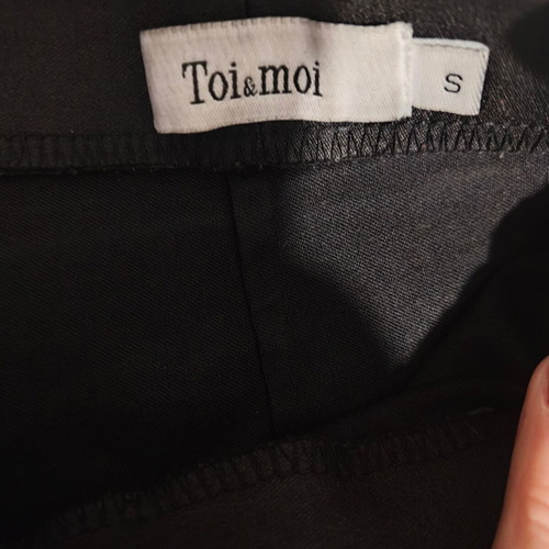 Toi&Moi black fitted leather skirt new, size S