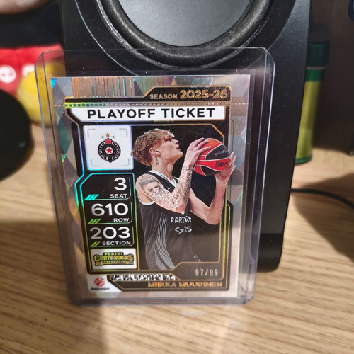 2025-26 Contenders Euroleague Basketball Miikka Muurinen Playoff Ticket new