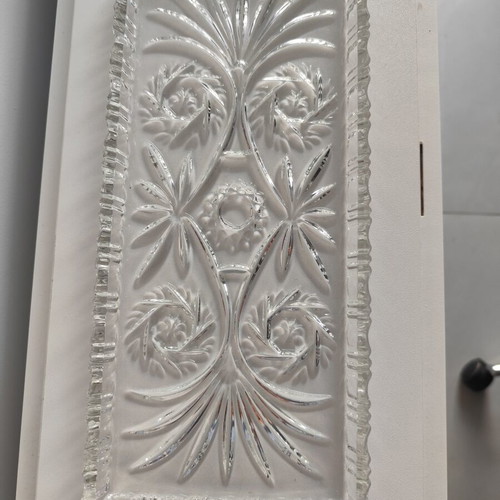 Vintage crystal rectangular serving platter