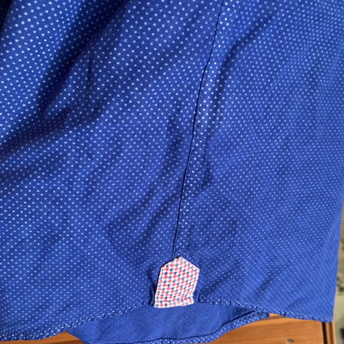 Brand's men's long-sleeve tailor fit shirt XXL like new, blue with red details