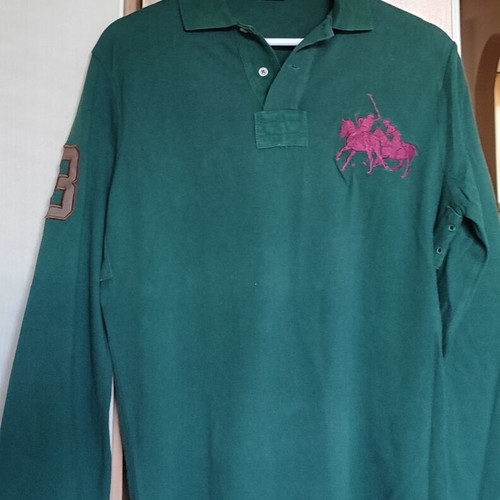 Polo Ralph Lauren Big Pony shirt used, size M, green