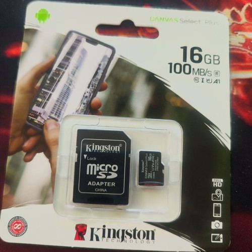 Kingston Canvas Select Plus microSDHC 16GB Class 10 with Adapter new