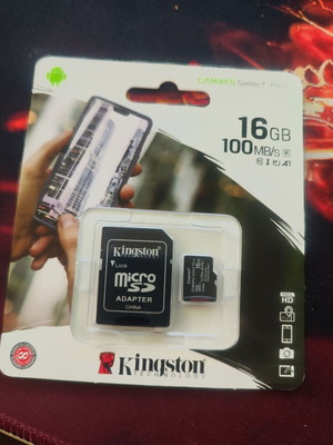 Kingston Canvas Select Plus microSDHC 16GB Class 10 with Adapter new