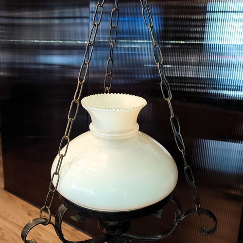 Ceiling light single pendant used, antique, 110cm